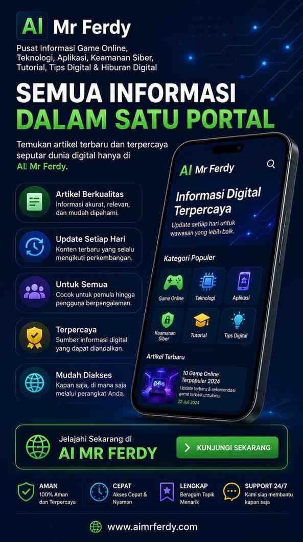 Kumpulan artikel tutorial, tips digital, dan keamanan siber di AI Mr Ferdy.